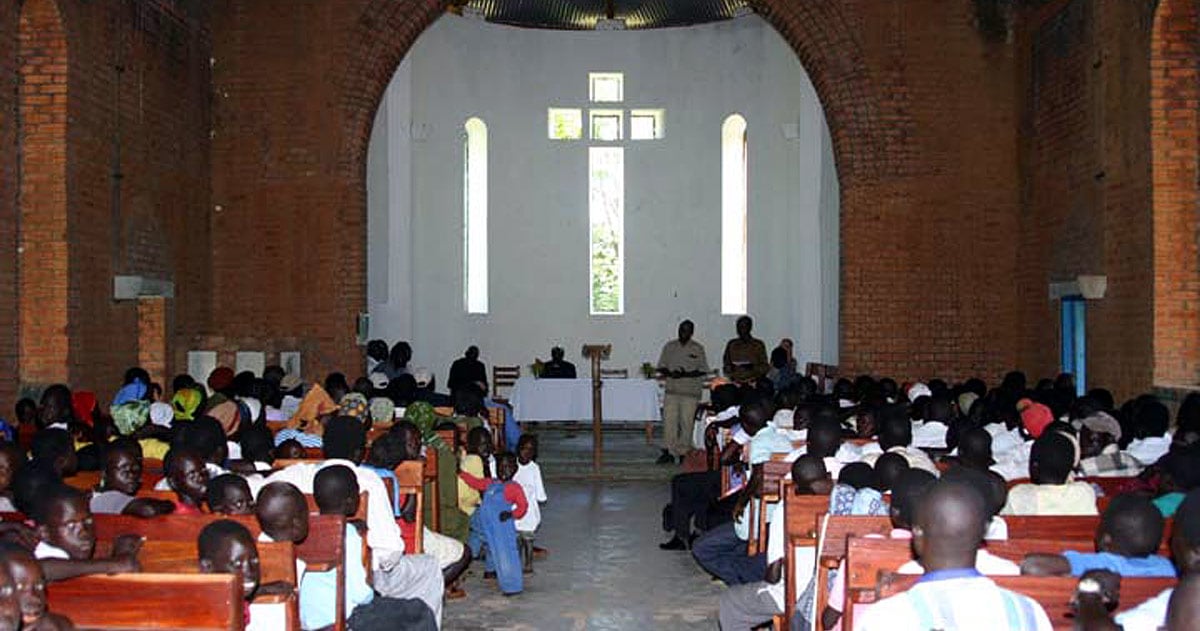 A service at a chapel in Sudan.